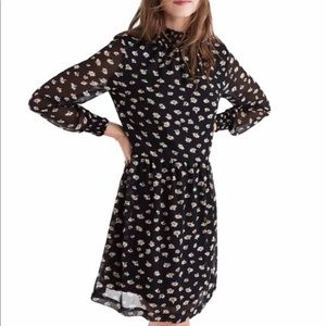 Madewell Mistnight mock neck dress